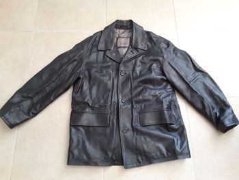 Manteau en cuir véritable homme en M SCOUT BE