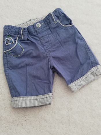 Bermuda bleu garçon 3 mois Sergent Major