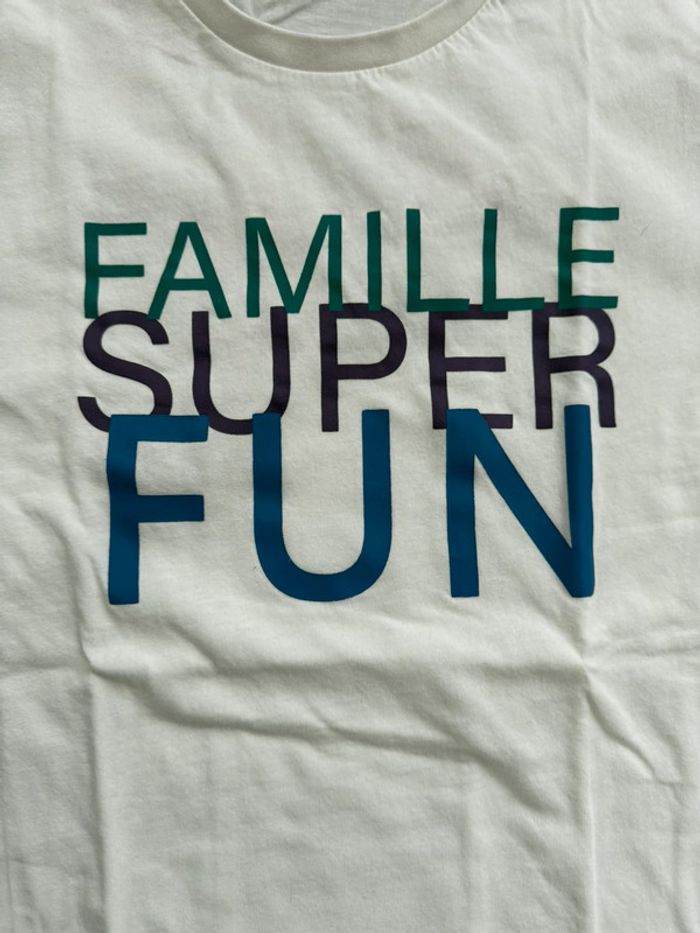 T-shirt blanc avec motif Gemo Homme S ou 36 - photo numéro 2