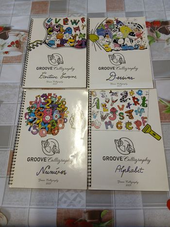 Lot de 4 cahiers de calligraphie 