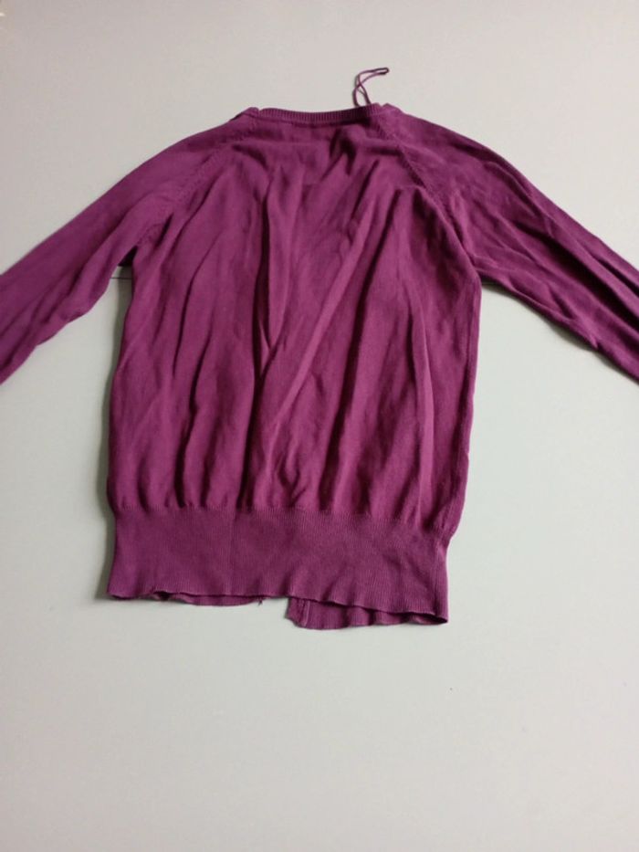 Gilet col v violet yessica c&A XS à bouton - photo numéro 6