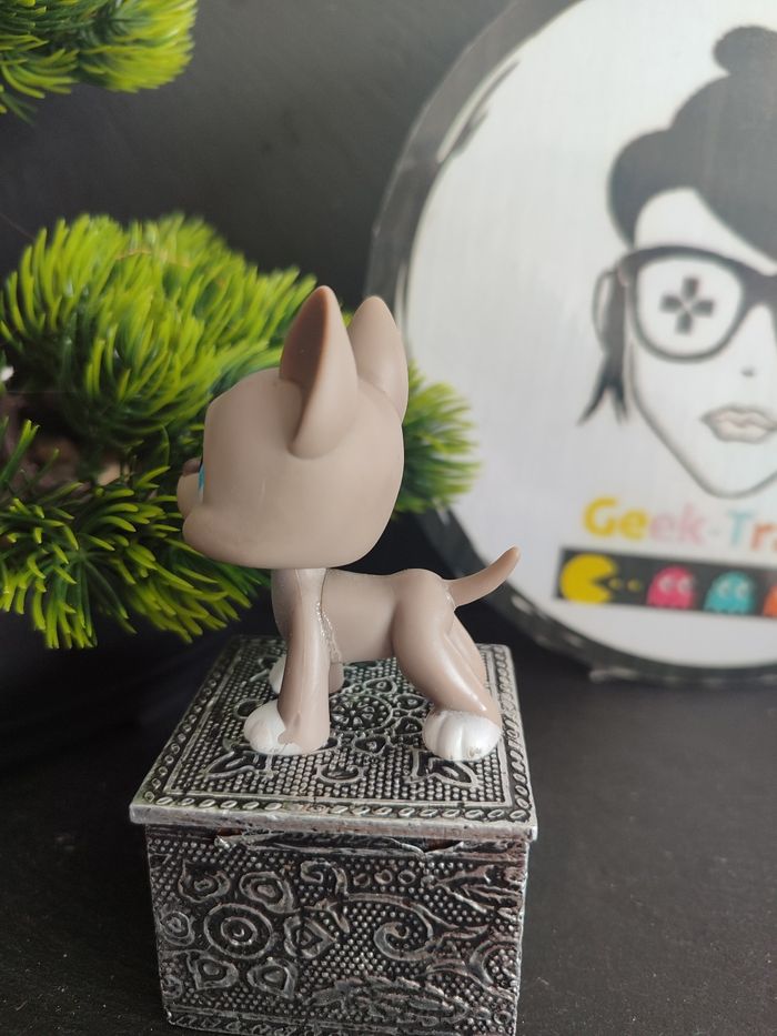 My Littlest Petshop Pet Shop LPS Authentic Authentique dog Great Dane 184 Blue - photo numéro 3