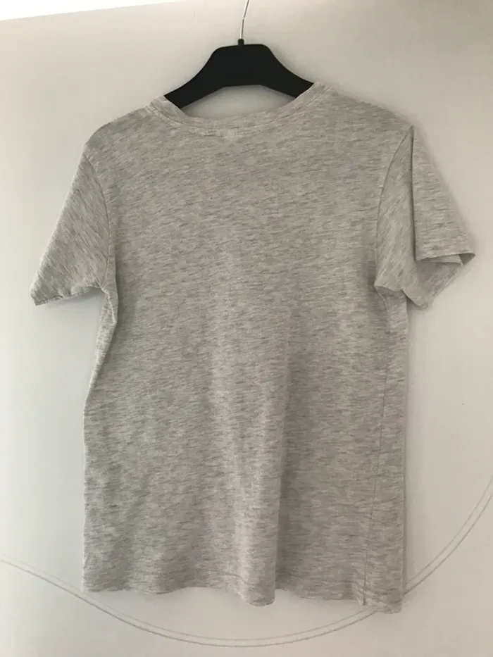 t-shirt garçon 134-140 cm 9-10ans zeeman gris chiné coton - photo numéro 5