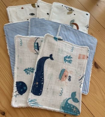 Lot de 8 lingettes lavables
