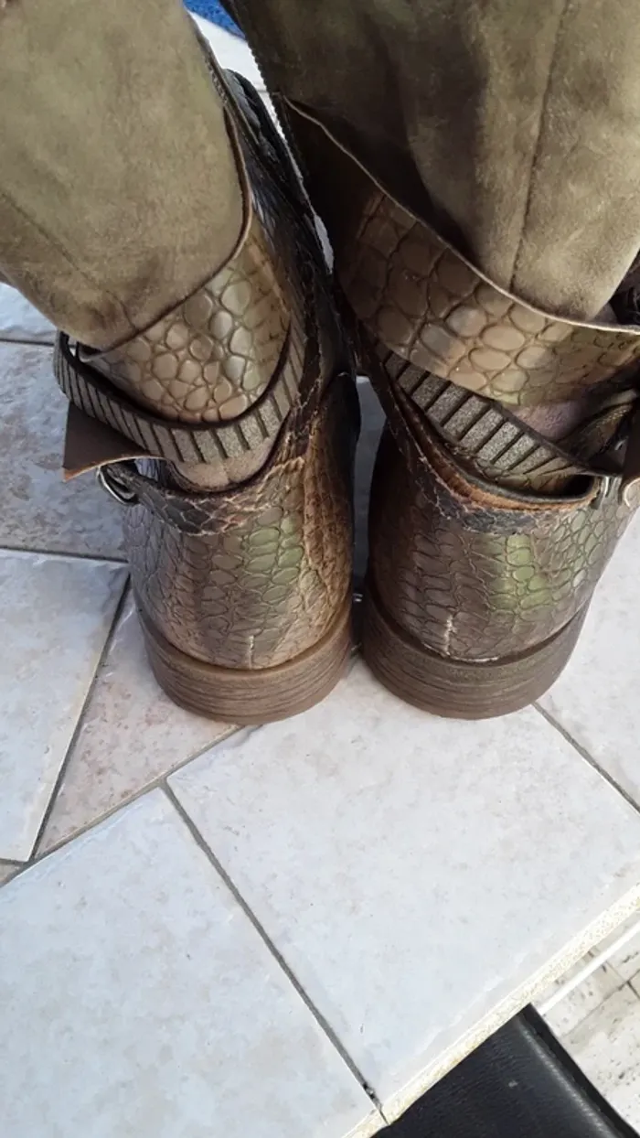 Boots marron, 38 - photo numéro 7