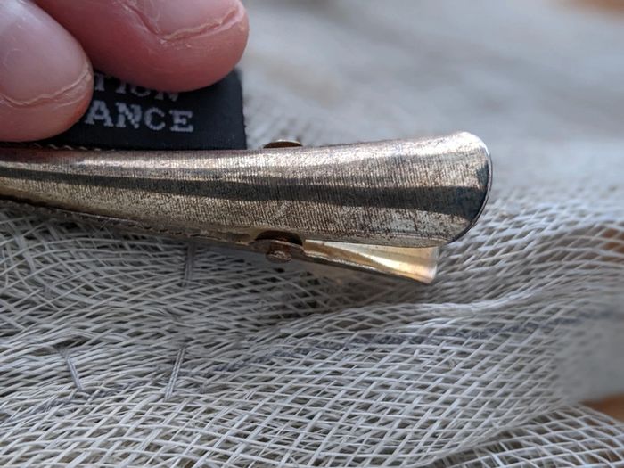 Pince mariage gris fleur soie - photo numéro 5