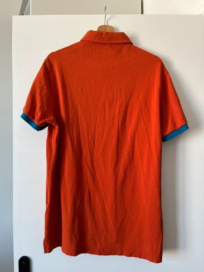 Polo aigle orange bleu L - photo numéro 3