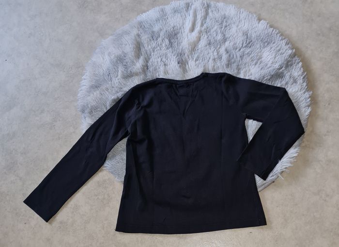 t-shirt noir doré Zara fille 5/6 ans - photo numéro 8
