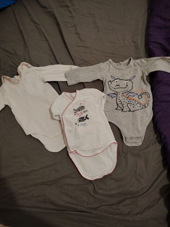Lot de 3 bodies en taille 3 mois 