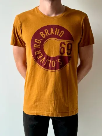 T-shirt Homme Jaune Moutarde