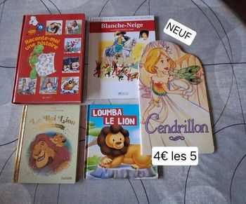 Lot livres de  contes de dessins animés NEUFS pour enfants