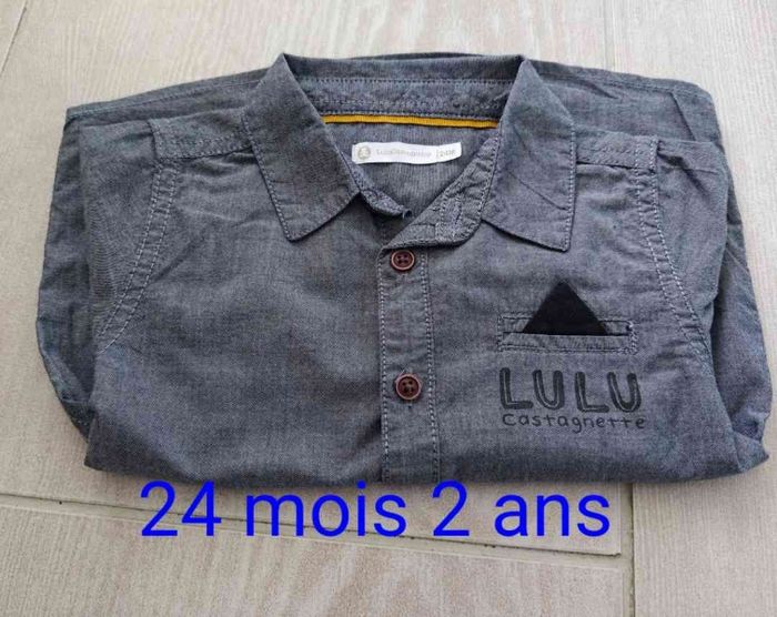 Chemise Lulu castagnette 24 mois tbe
