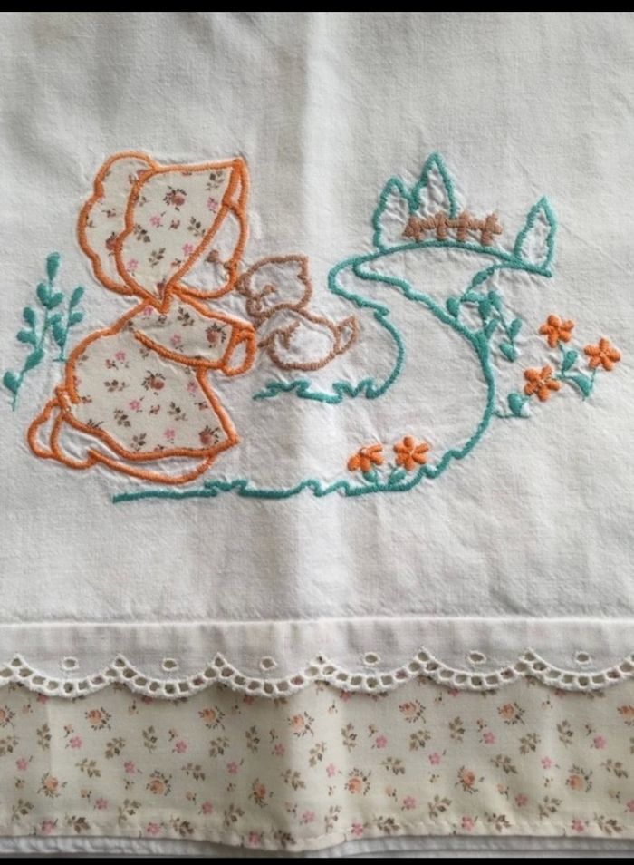 Parure pour berceau / landau de bébé ancienne - photo numéro 2