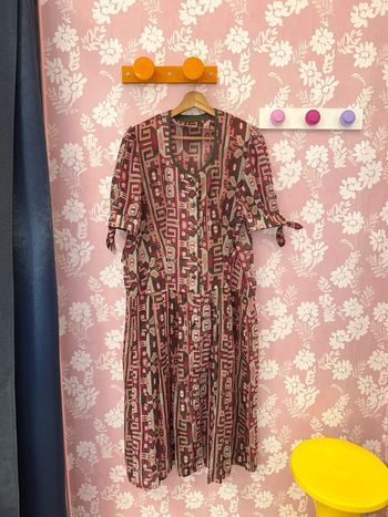 Robe longue vintage à motifs