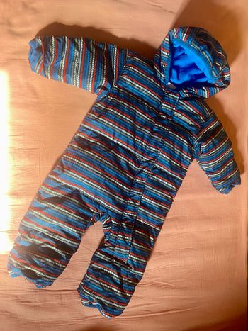 Combinaison ski rayures multicolores