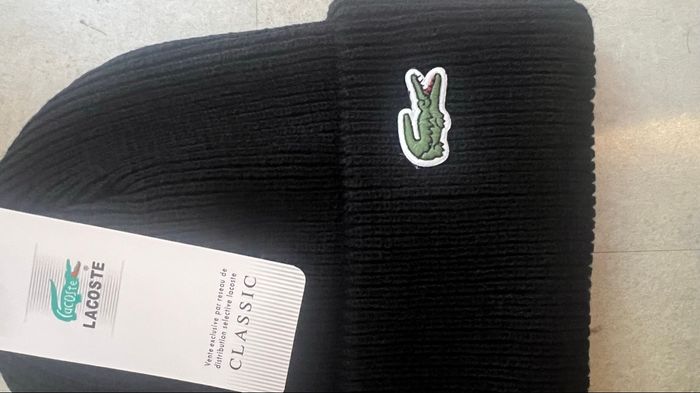 Bonnet Lacoste Taille Unique Noir Neuf avec étiquette - photo numéro 4