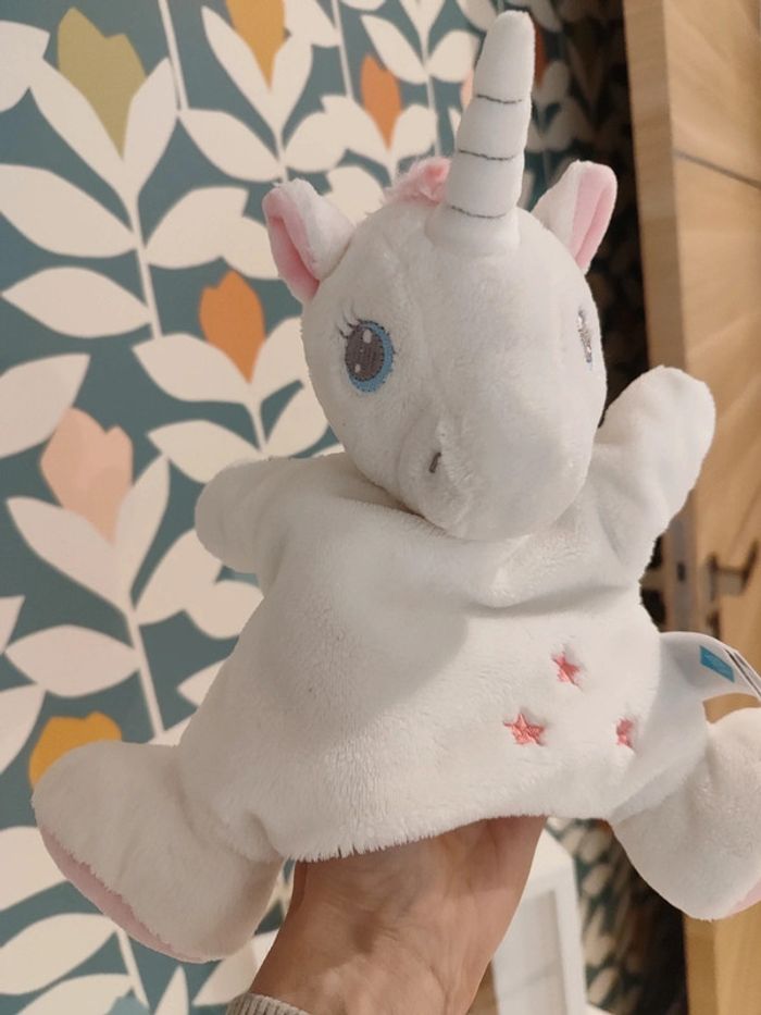 Doudou marionnette licorne tex - photo numéro 2