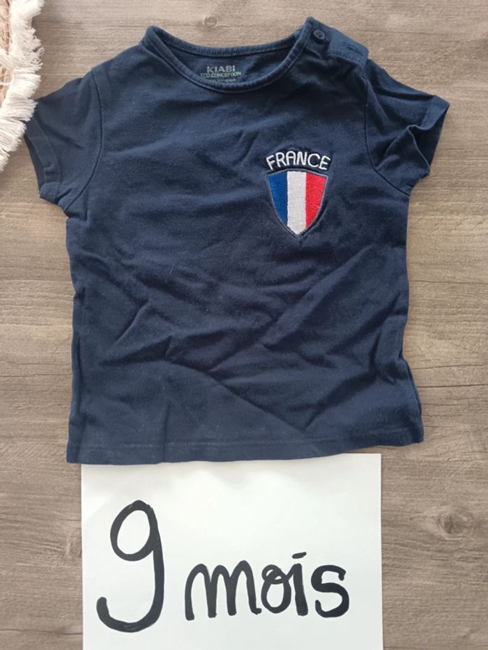 🌞 t-shirt France Kiabi 9 mois
