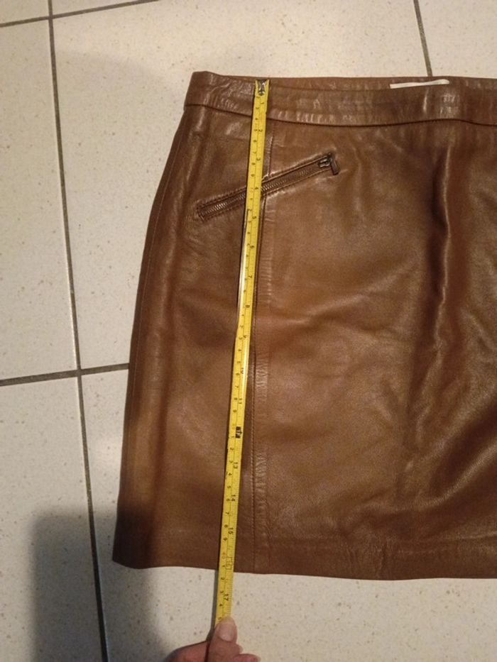 Mini-jupe en cuir taille 40 - photo numéro 8