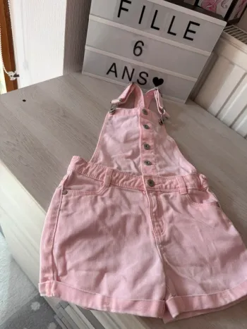 Salopette jeans rose Okaïdi 6 ans