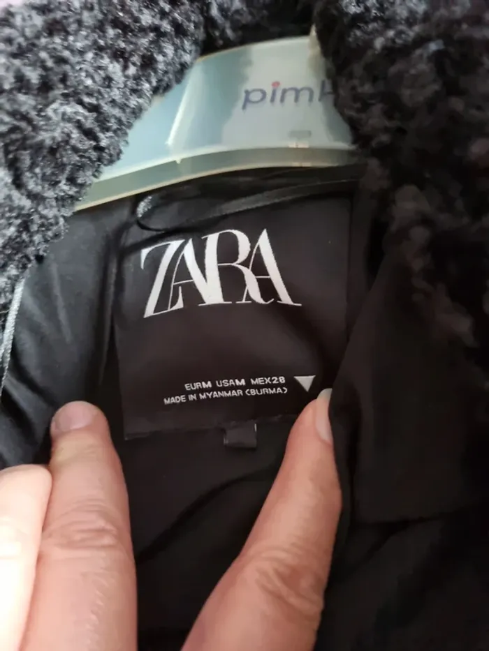 Manteau maille bouclette Zara taille M - photo numéro 7
