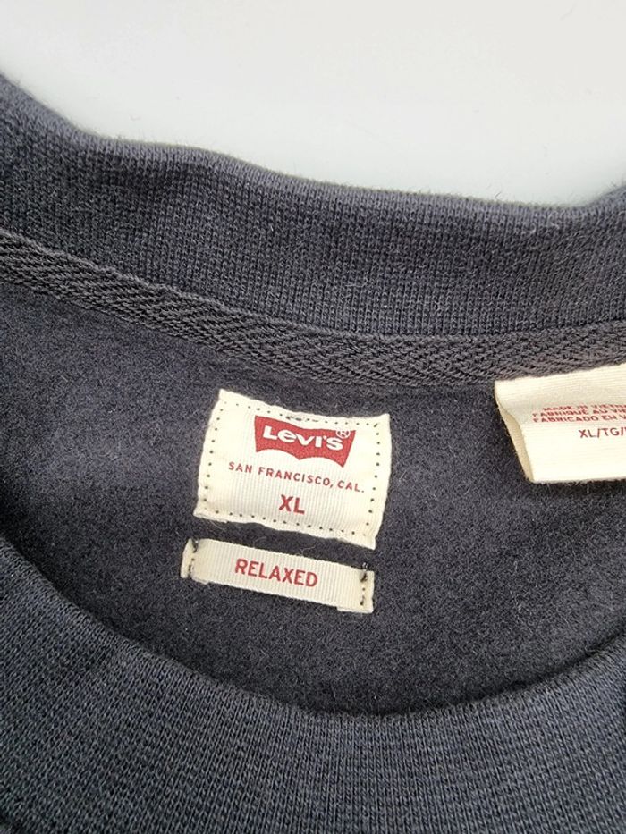 LEVI'S sweat polaire à col Rond bordeaux et noir * taille XL * - photo numéro 10