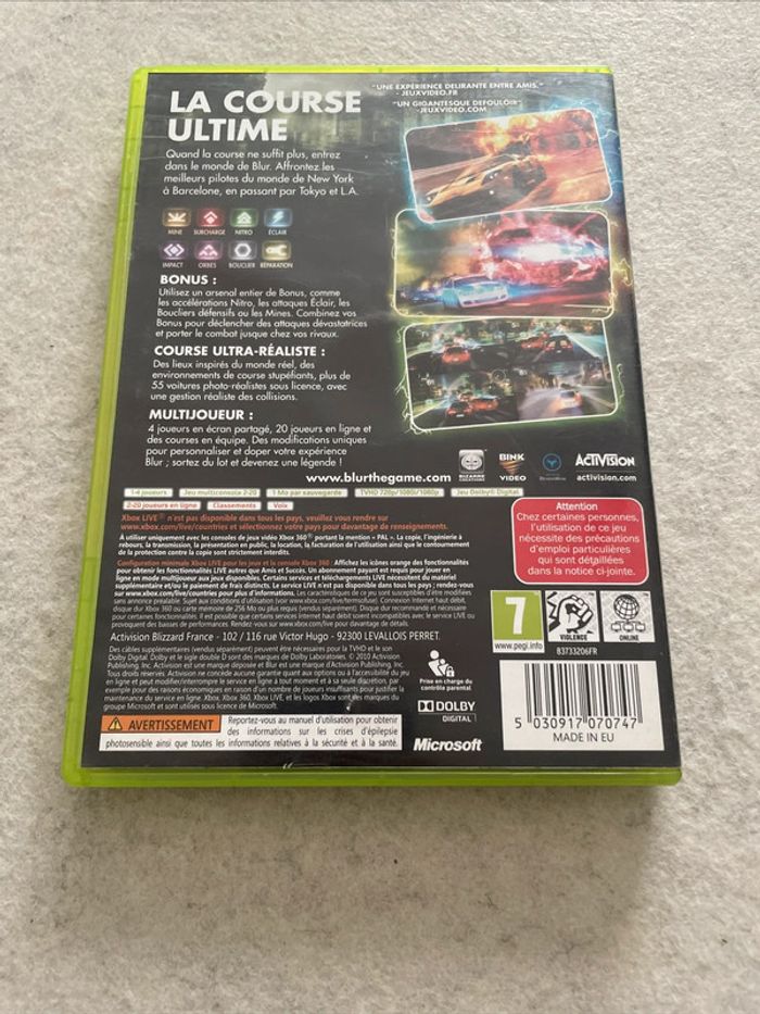 Blur Jeu Xbox 360 Complet FR - photo numéro 3