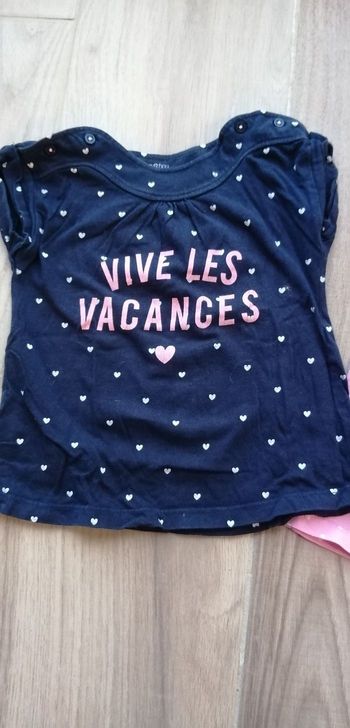 T shirt fille 24 mois bout chou bleu