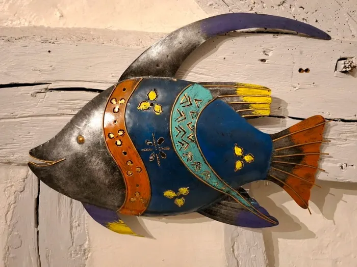Décoration murale poisson en métal - photo numéro 6