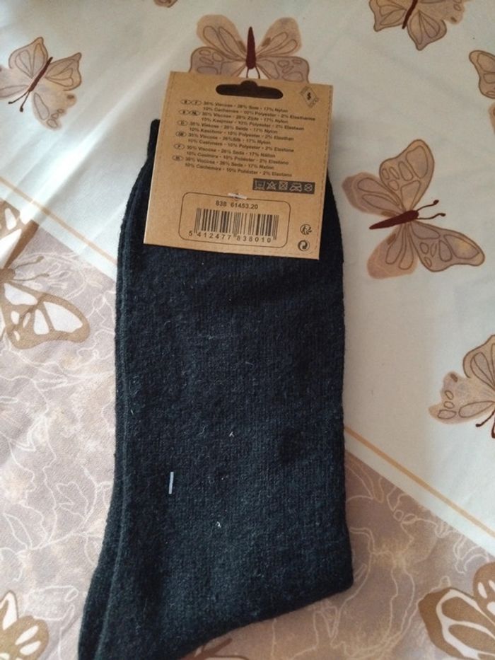 1 paire de chaussette en cachemire - photo numéro 2