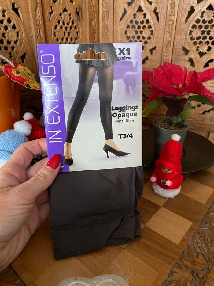 Leggings opaque t 3/4 microfibre taupe