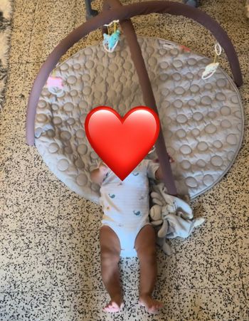 Tapis bébé  + couverture « aujourd’hui j’ai… »