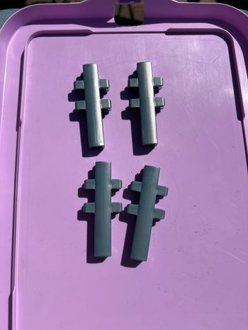 Lot de 4 fixations barrière zoo pièces détachée playmobil