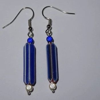 Boucles d'oreilles bleues
