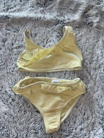 Maillot 2 pièces rayures enfant