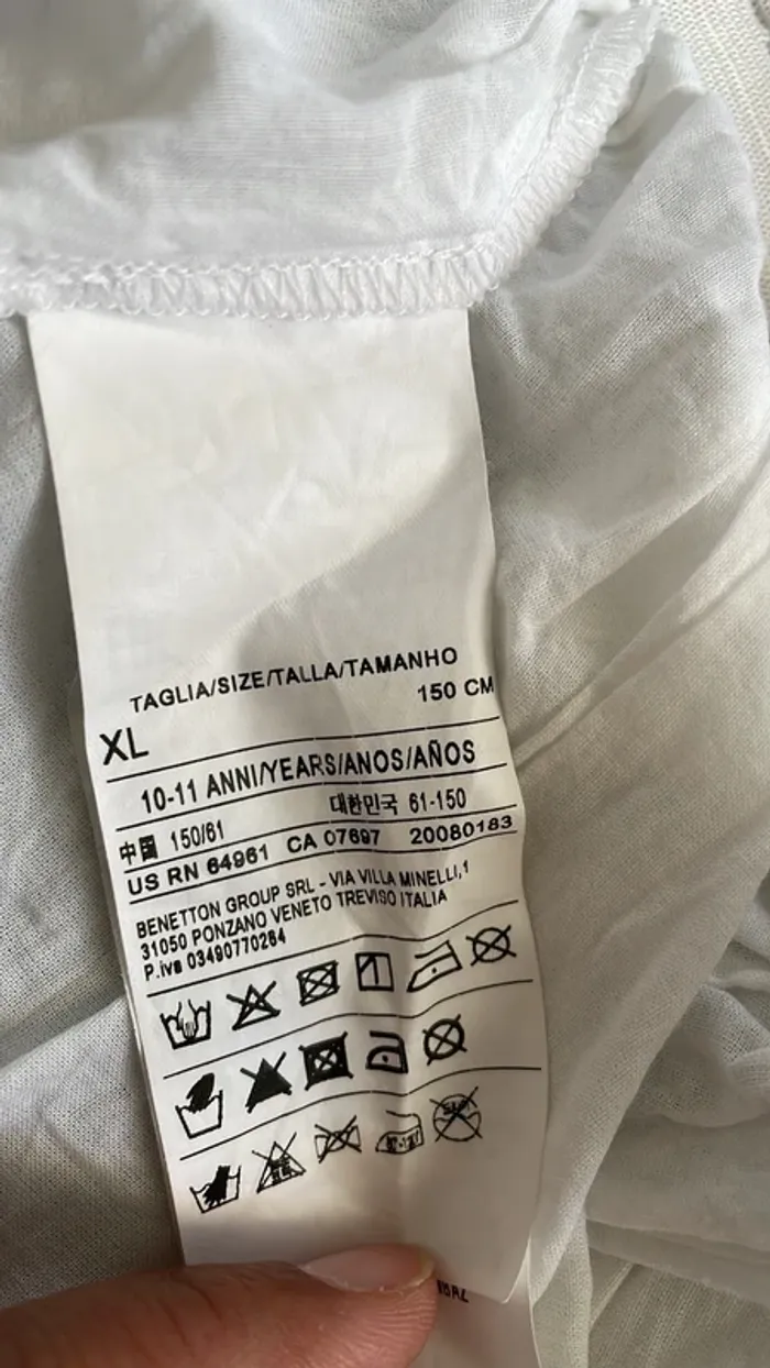 Jupe blanche à paillettes – Benetton – Taille 10-11 ans / 150 cm - photo numéro 5