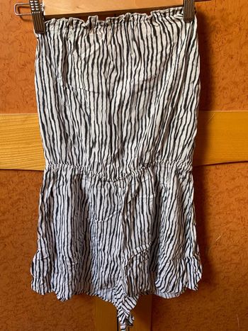 Combishort bustier motif zèbre