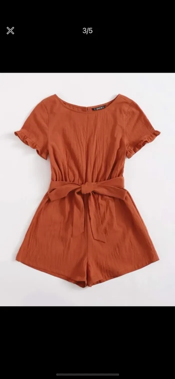 Combi short rouille Terracotta orange