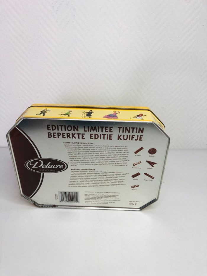Boite à biscuit en métal Tintin vintage - photo numéro 4