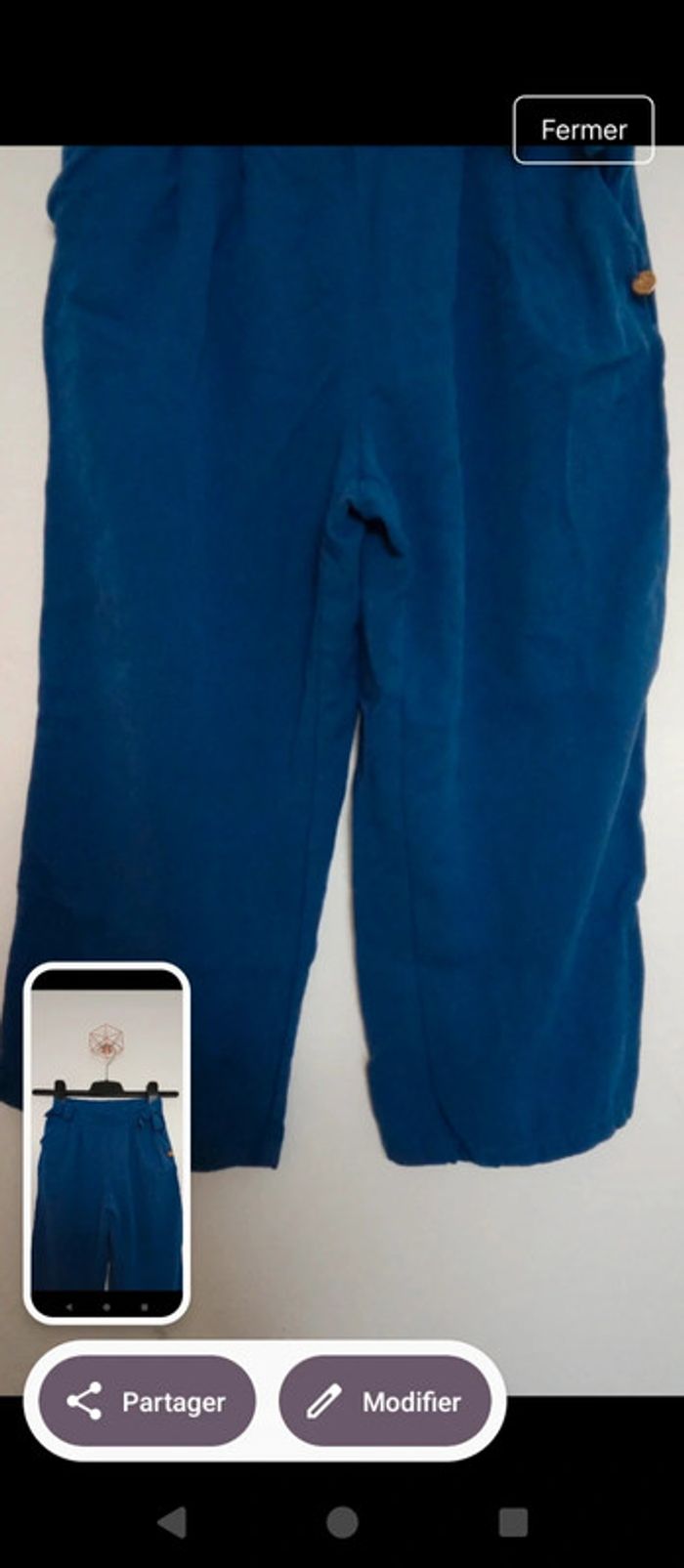 Pantalon léger jambes larges taille 6 ans. Lulu castagnette - photo numéro 3