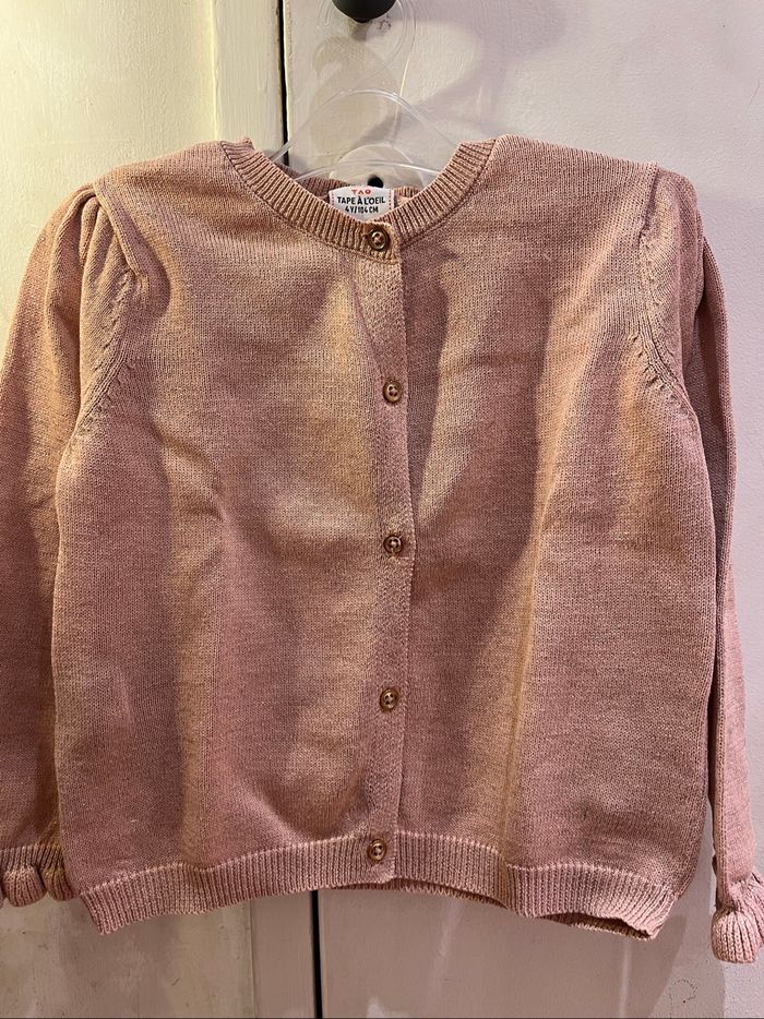 Gilet Tape à l’œil corail pastel doré - photo numéro 4