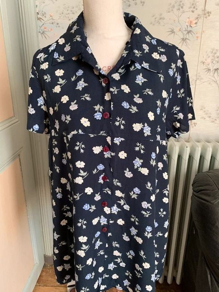 Blouse chemisier fleuri vintage