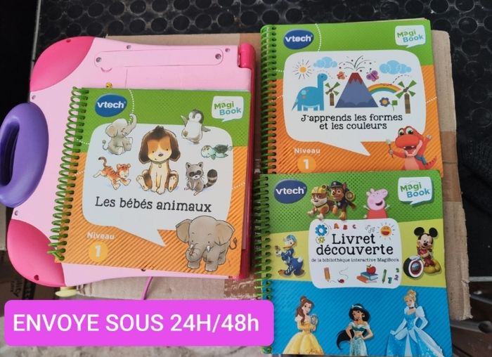 3 livre et livre et VTech MagiBook Pack Rose Livre Interactif enfant🌸 envoie aujourd'hui ou demain