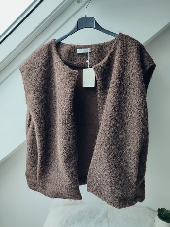 Veste sans manches marron foncé TU 42-48