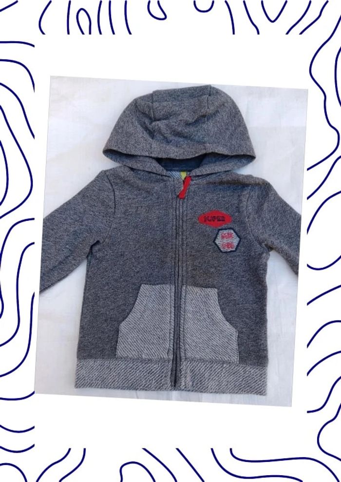 Sweat zippé à capuche 6 mois Orchestra - photo numéro 2