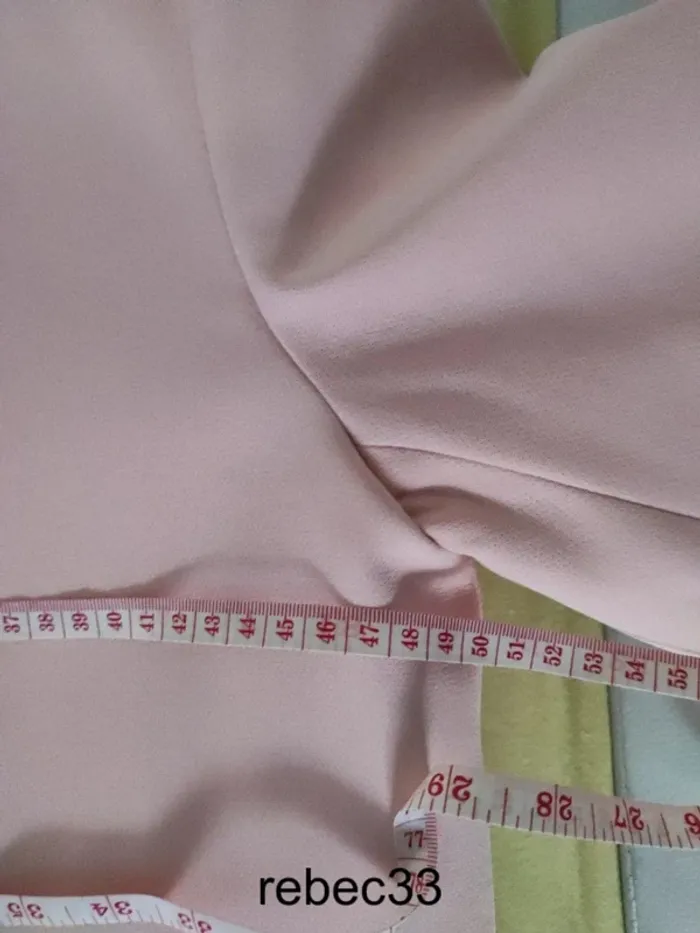 Longue Veste blazer rose pâle h&m - photo numéro 6