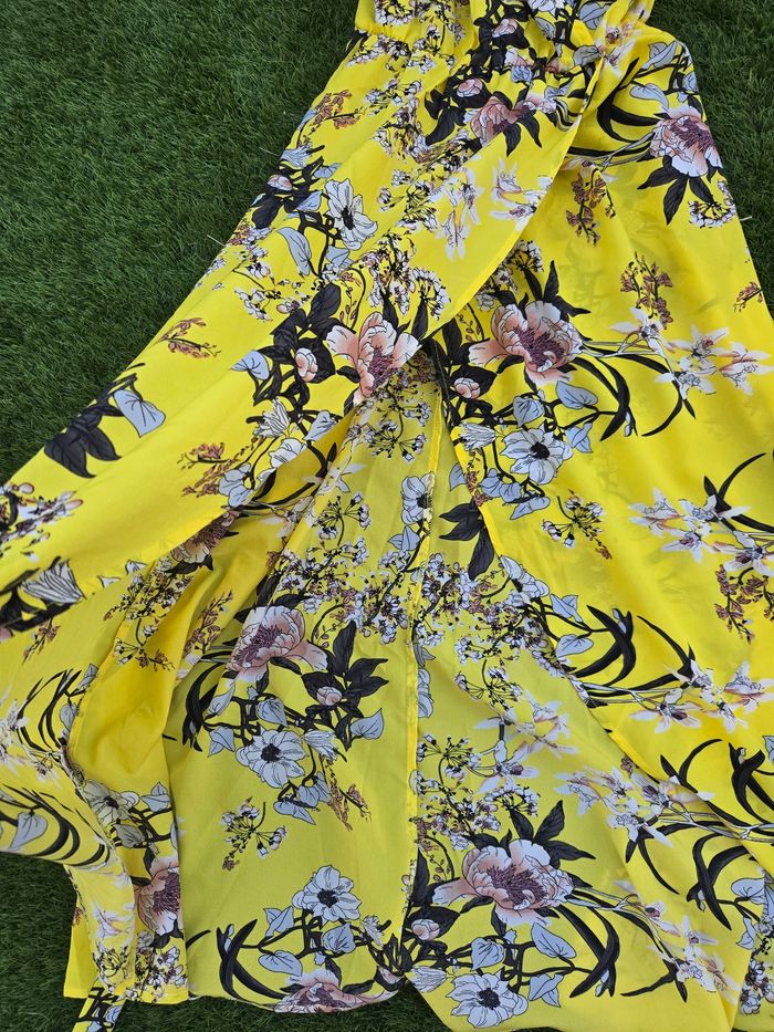 Robe longue femme été jaune taille 38 neuve - photo numéro 2