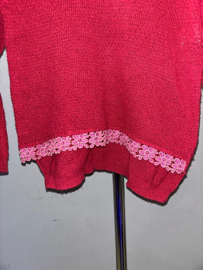 Pull Benetton rouge rouille - photo numéro 4
