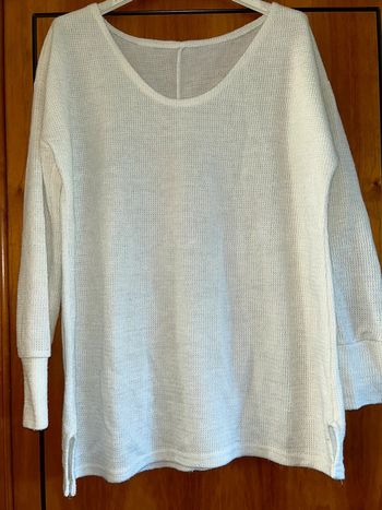 Pull blanc taille unique