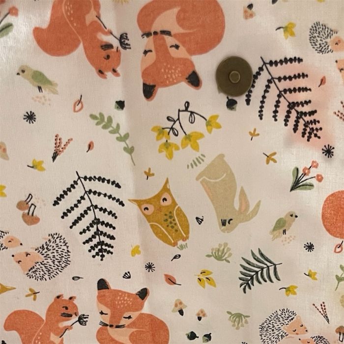 Sac à dos enfant fait main • velours prune & tissu fleuri • idéal crèche/maternelle - photo numéro 3